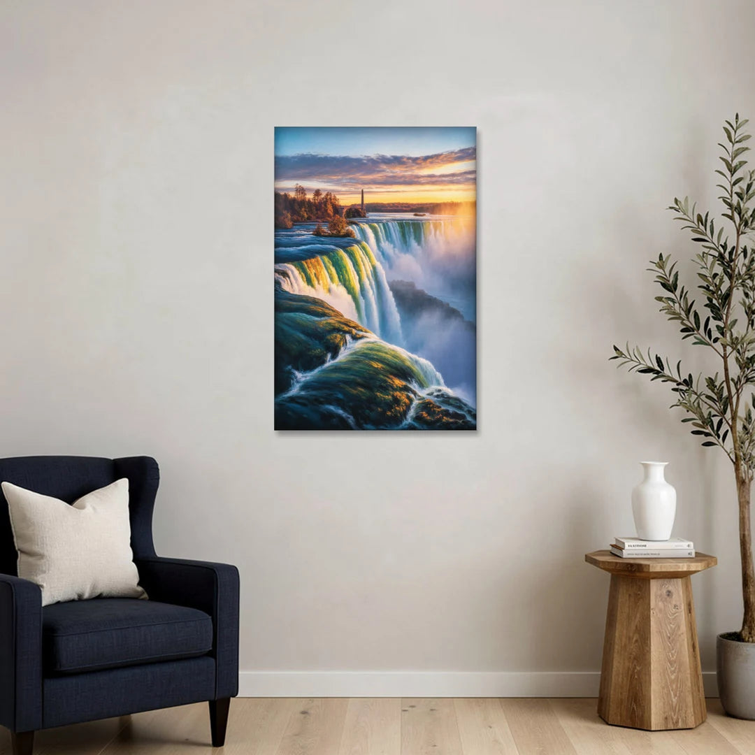 Horseshoe Falls Sunrise - Canvas Wall Art - Sofa - 24x36
