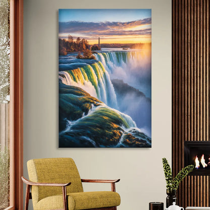 Horseshoe Falls Sunrise Living Room - Canvas Wall Art