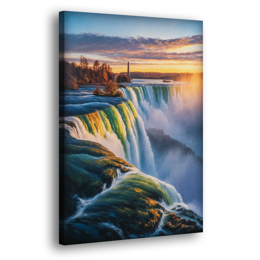 Horseshoe Falls Sunrise Side - Canvas Wall Art