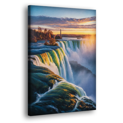 Horseshoe Falls Sunrise Side - Canvas Wall Art