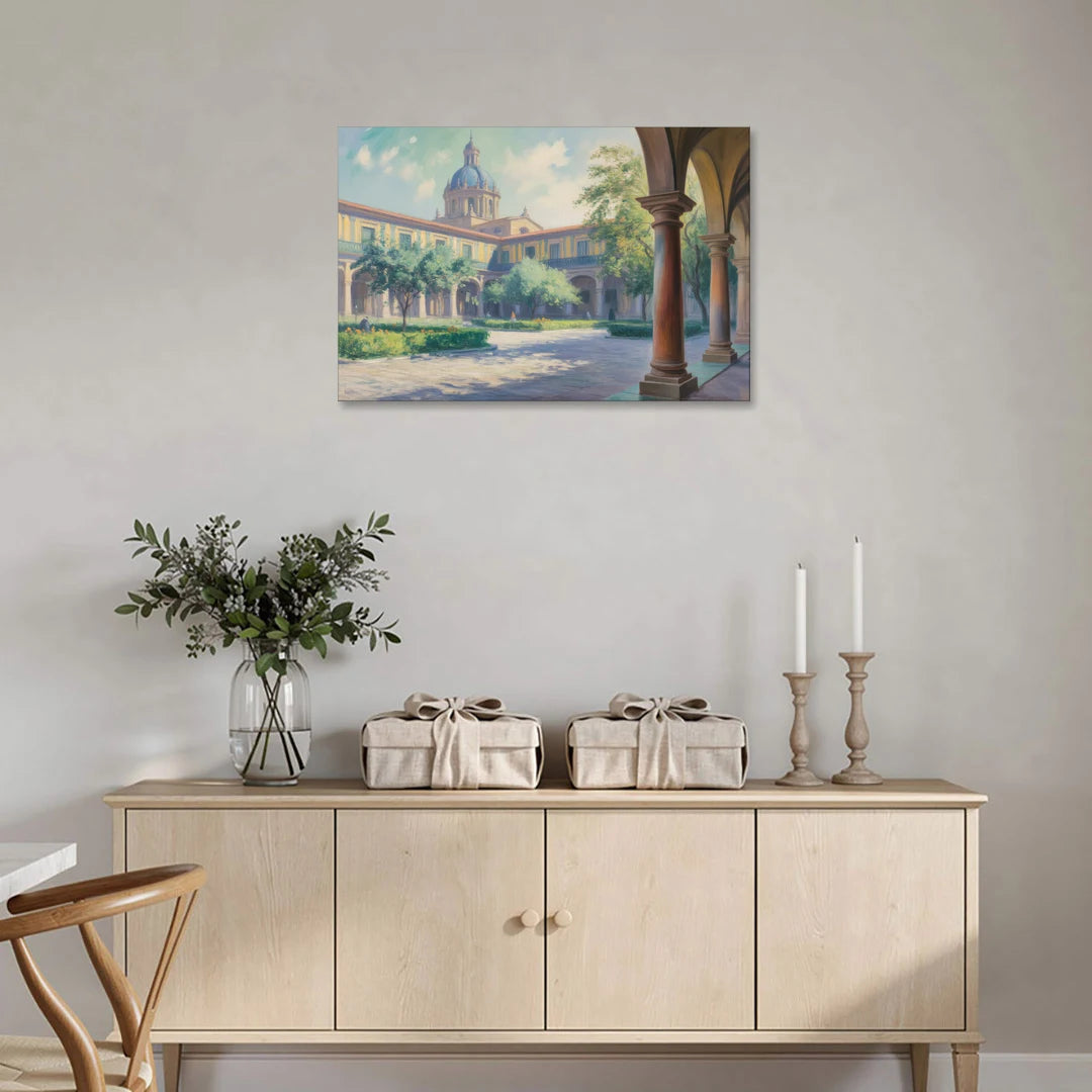 Hospicio Cabañas Courtyard - Canvas Wall Art - Coffee Table - 36x24