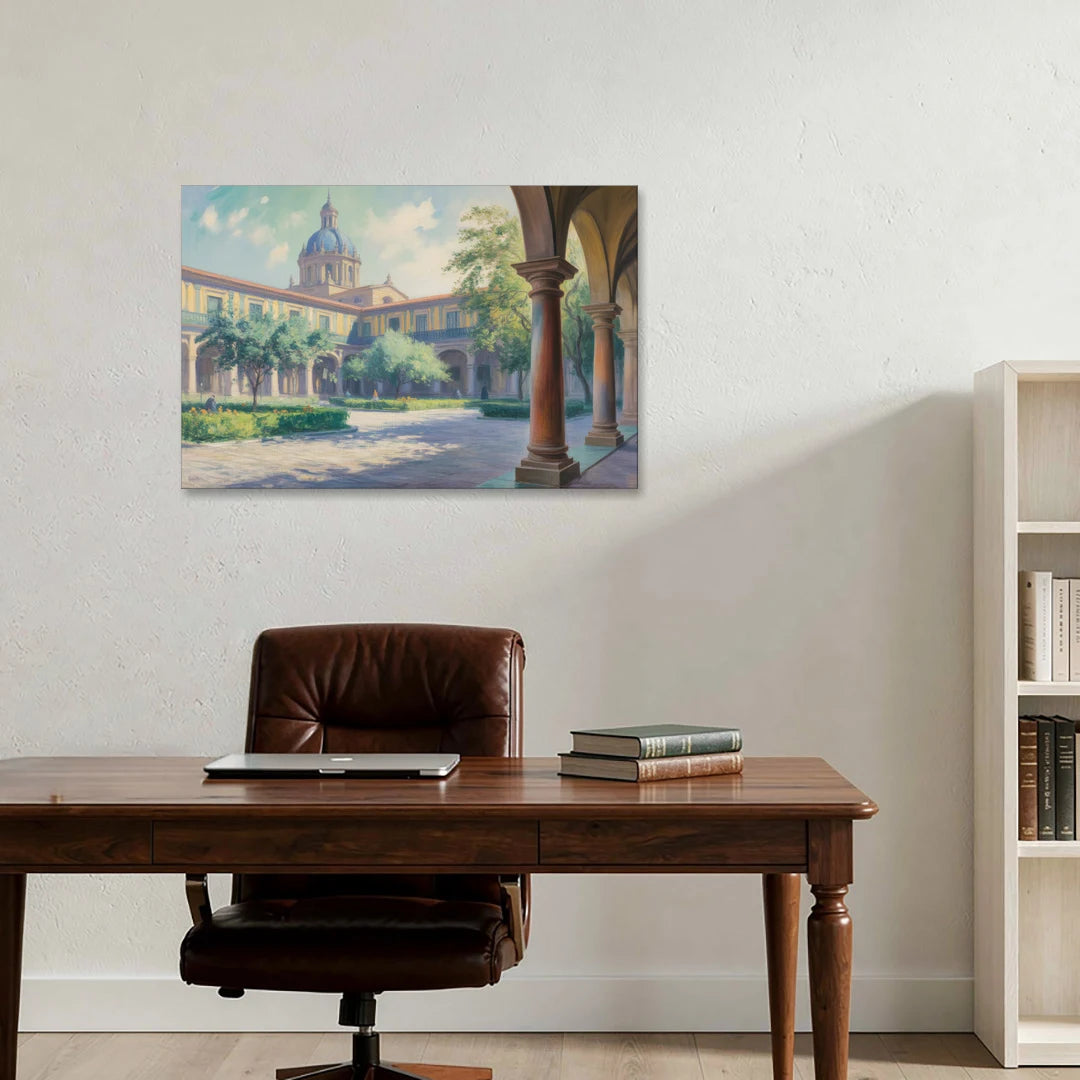 Hospicio Cabañas Courtyard - Canvas Wall Art - Office - 36x24