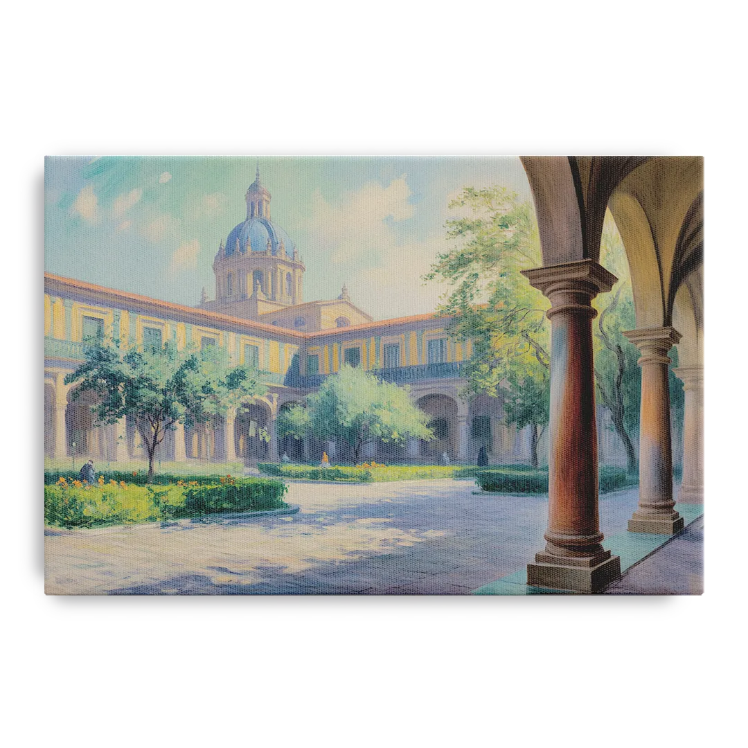 Hospicio Cabañas Courtyard Front - Canvas Wall Art