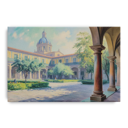 Hospicio Cabañas Courtyard Front - Canvas Wall Art