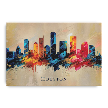 Houston Artistic Flair Front - Canvas Wall Art