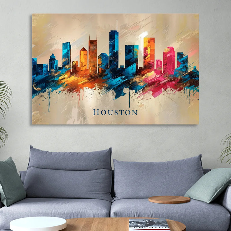 Houston Artistic Flair Living Room - Canvas Wall Art
