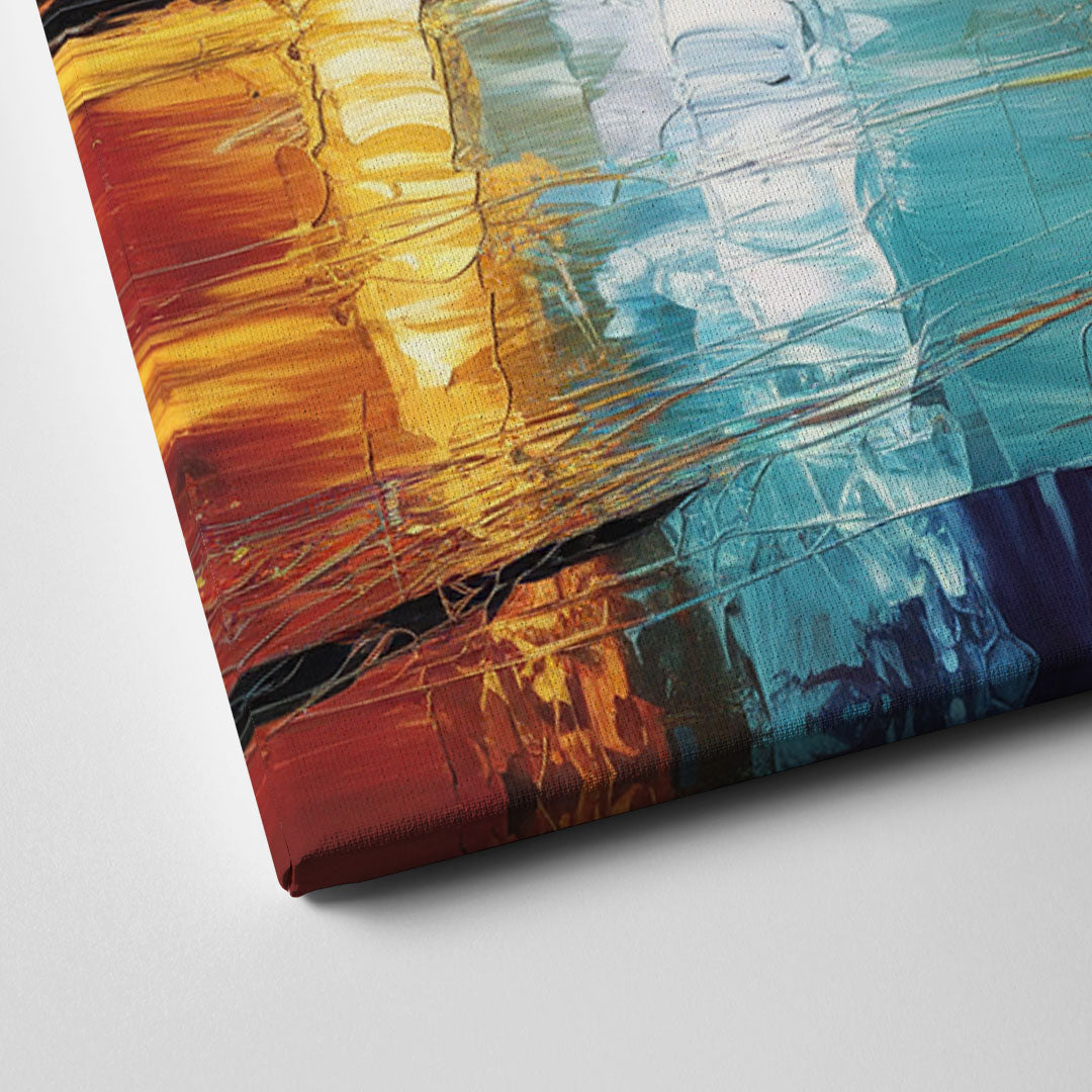 Houston Artistic Skyline Canvas Close Up