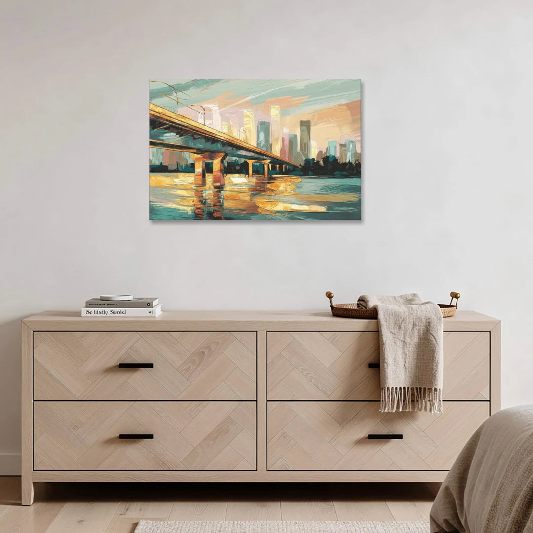 Houston Be Someone Bridge - Canvas Wall Art - Coffee Table - 36x24
