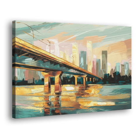 Houston Be Someone Bridge - Canvas Wall Art - Side