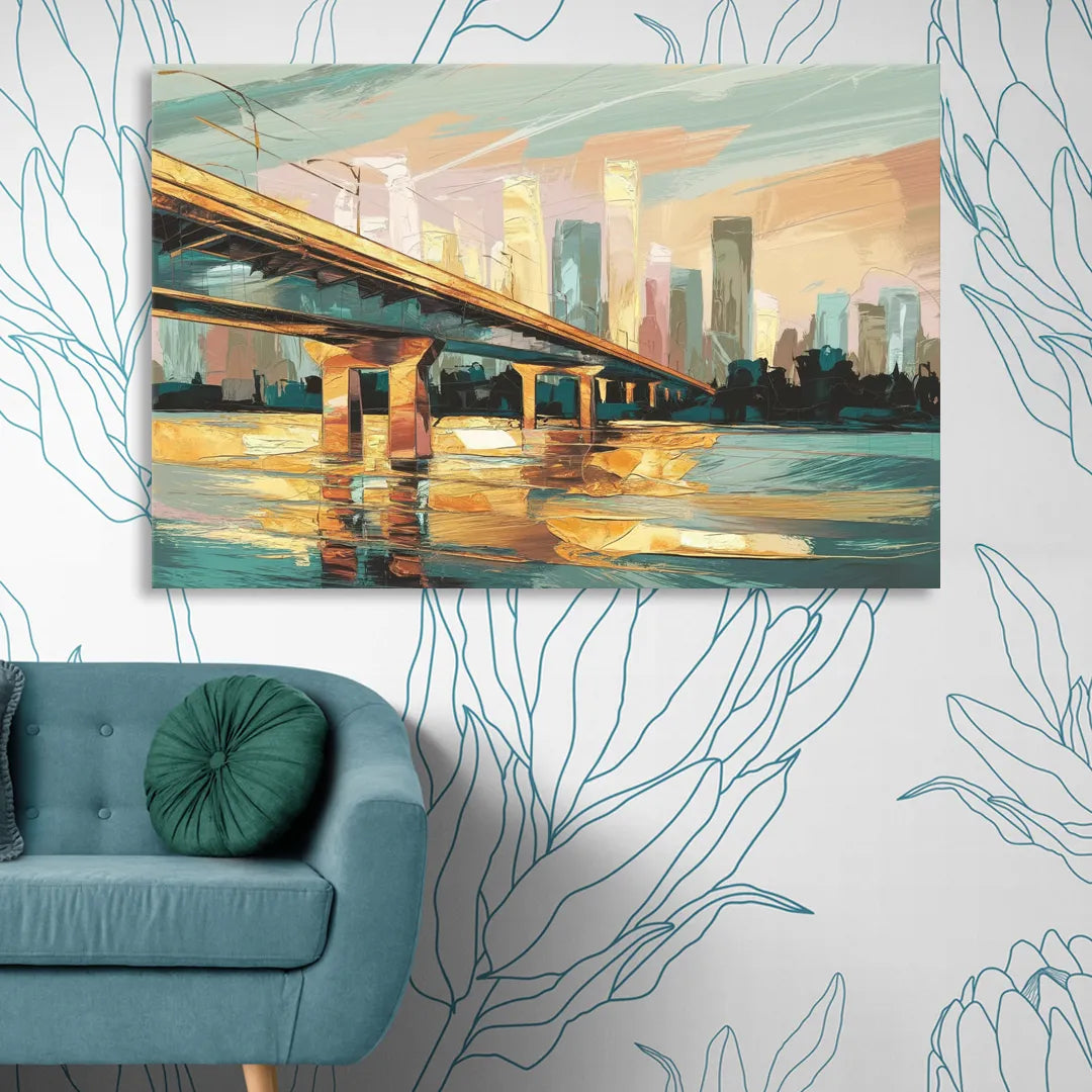 Houston Be Someone Bridge Living Room - Canvas Wall Art