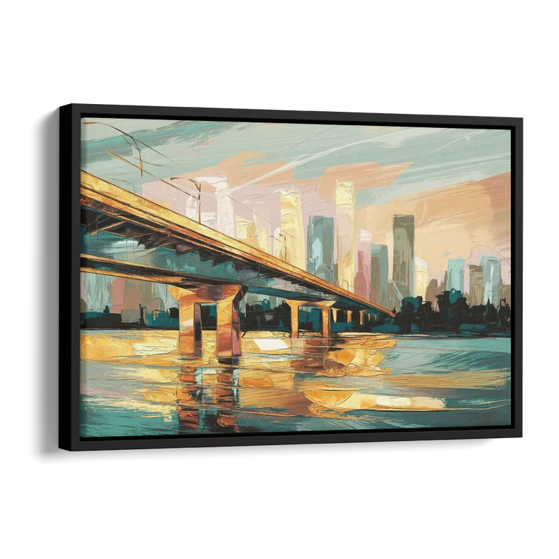 Houston Be Someone Bridge Side - Black Canvas Wall Art