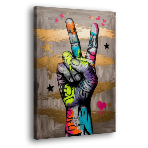 Houston Bold Graffiti - Canvas Wall Art