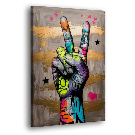 Houston Bold Graffiti Side - Canvas Wall Art