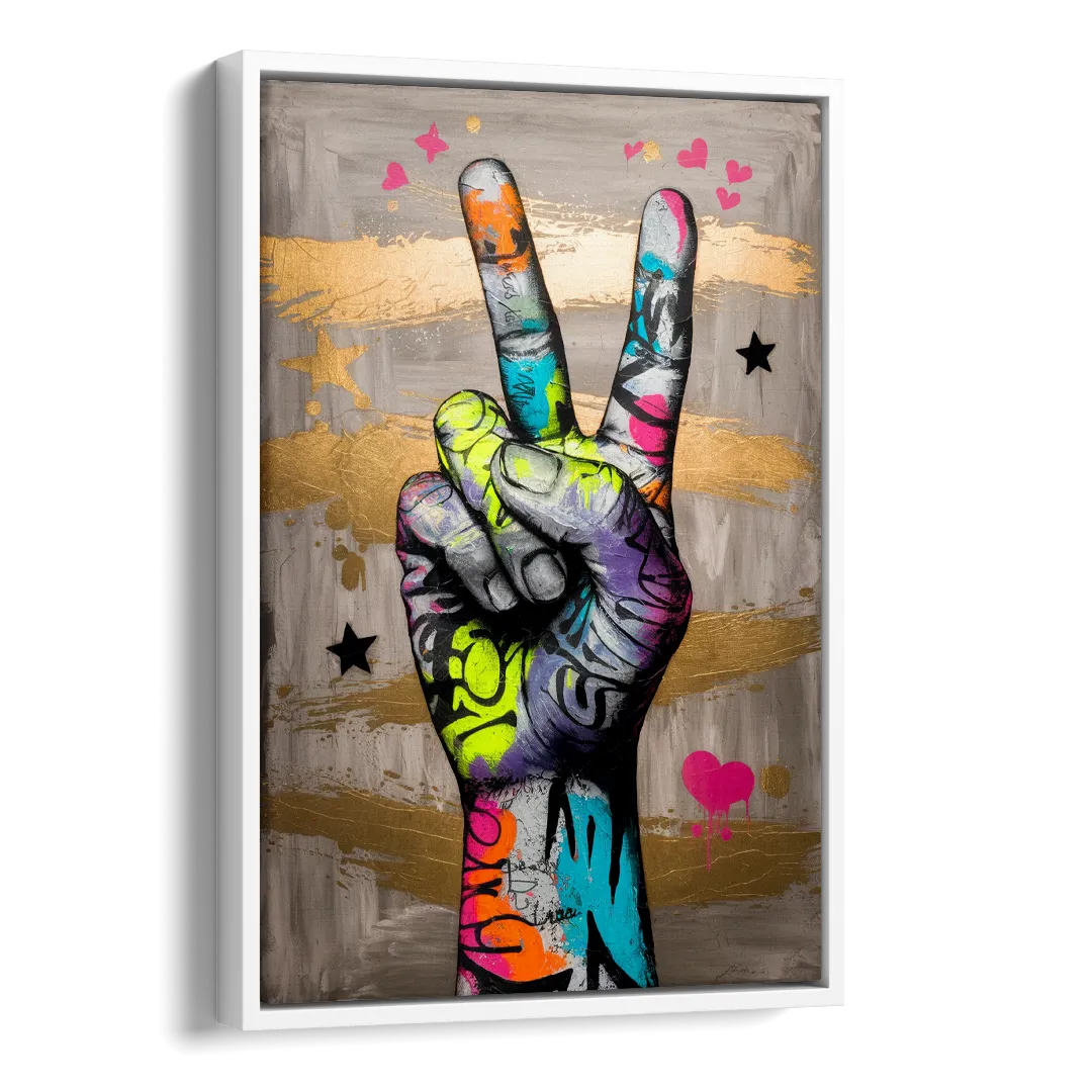 Houston Bold Graffiti Side - White Canvas Wall Art