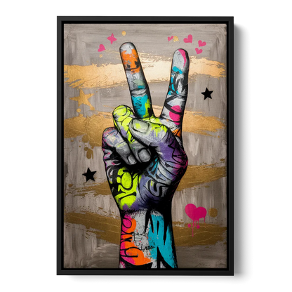 Houston Bold Graffiti Front - Black Canvas Wall Art