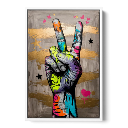Houston Bold Graffiti Front - White Canvas Wall Art