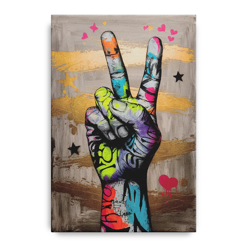 Houston Bold Graffiti Front - Canvas Wall Art