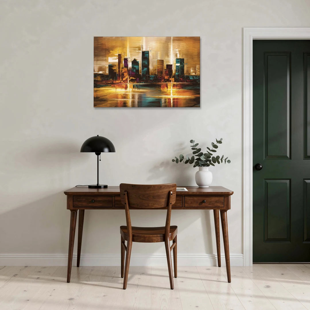 Houston Cityscape - Canvas Wall Art - Office - 36x24