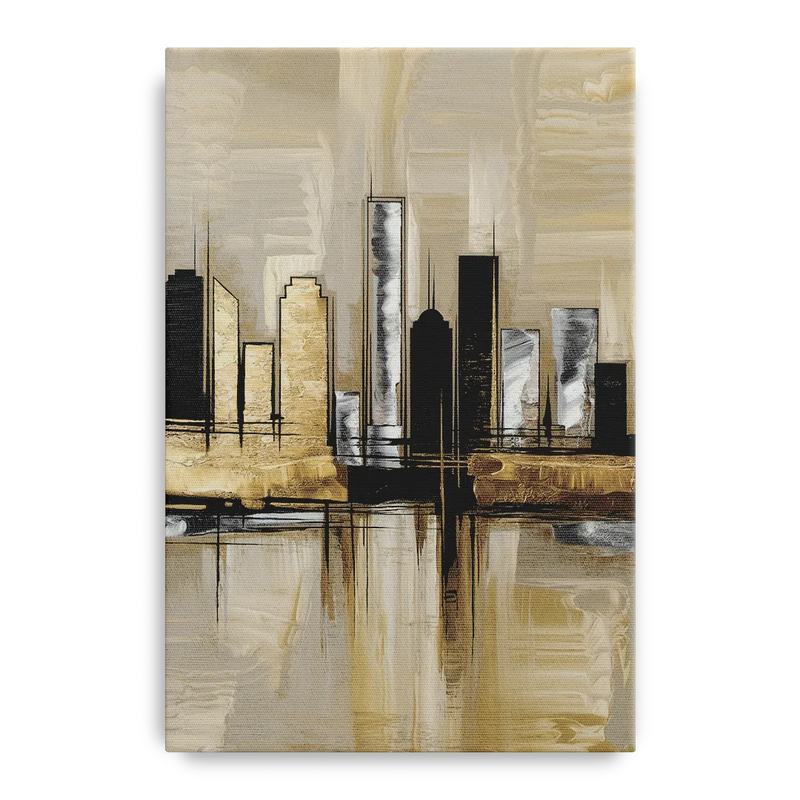 Houston Contemporary Design Front - Canvas Wall Art
