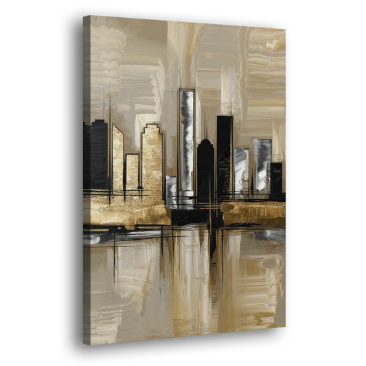 Houston Contemporary Design Side - Canvas Wall Art