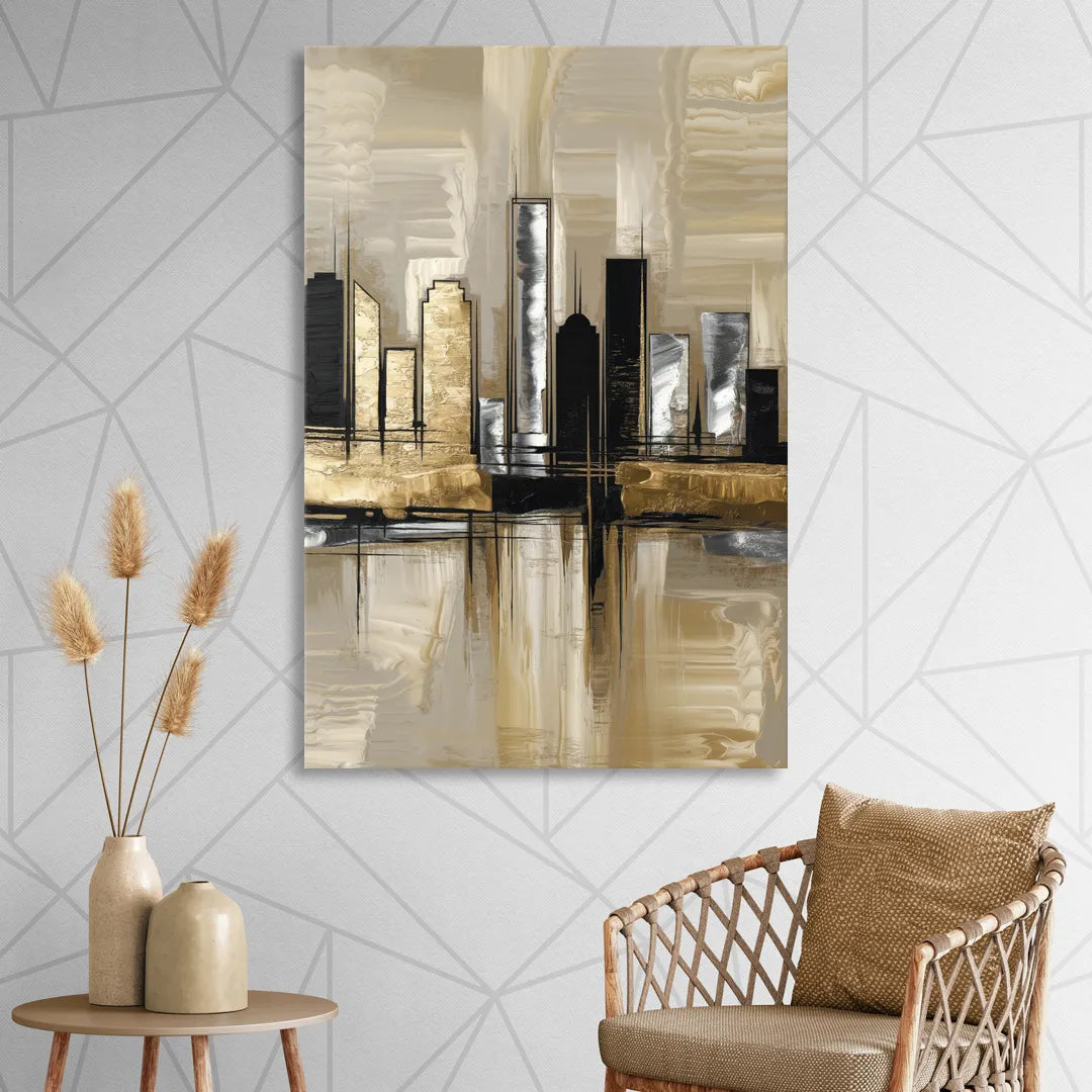 Houston Contemporary Design Sitting Room - Canvas Wall Art
