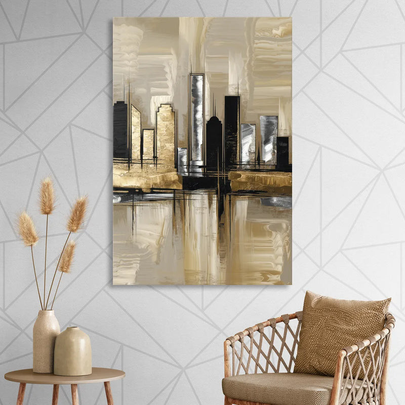 Houston Contemporary Design Sitting Room - Canvas Wall Art
