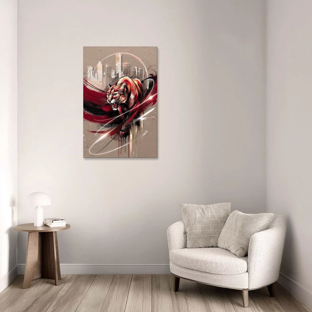 Houston Cougars Passion - Canvas Wall Art - Sofa - 24x36