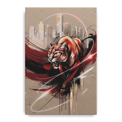 Houston Cougars Passion Front - Canvas Wall Art