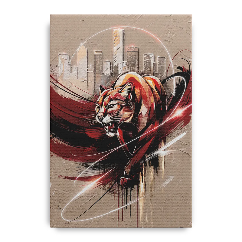 Houston Cougars Passion Front - Canvas Wall Art