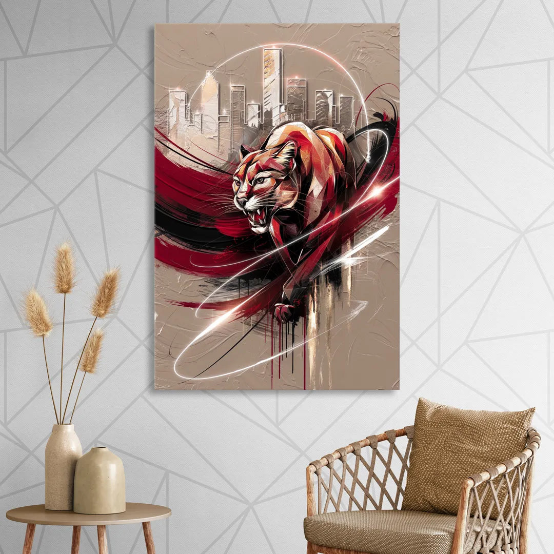 Houston Cougars Passion Living Room - Canvas Wall Art