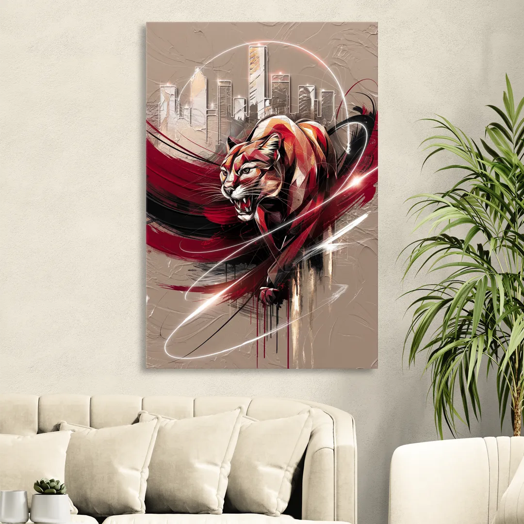 Houston Cougars Passion Sitting Room - Canvas Wall Art