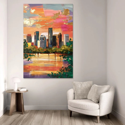 Houston Cultural Essence - Canvas Wall Art - Sofa - 40x60