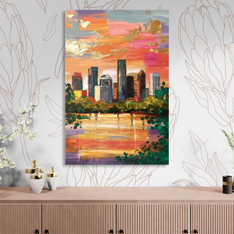 Houston Cultural Essence Sitting Room - Canvas Wall Art