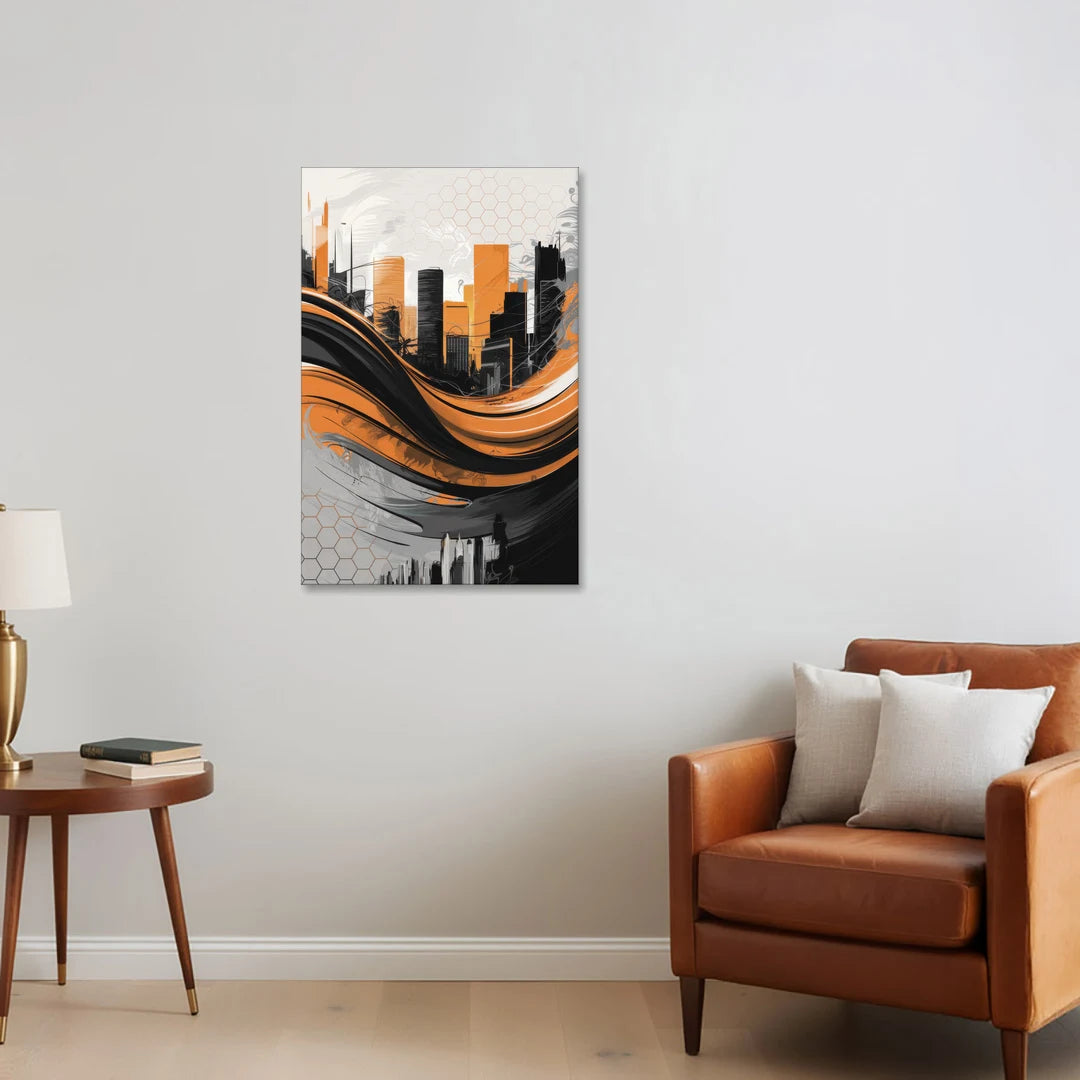 Houston Dynamo Colors - Canvas Wall Art - Sofa - 24x36