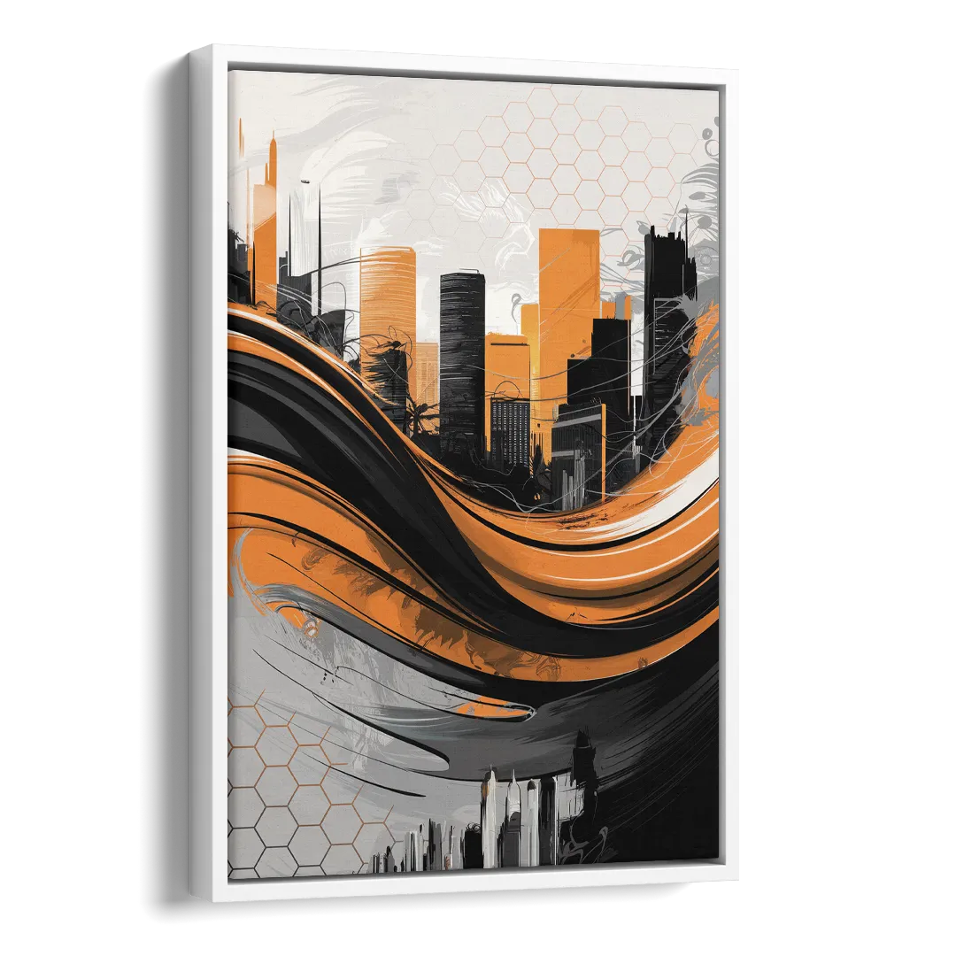 Houston Dynamo Colors Side - White Canvas Wall Art