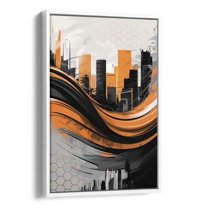 Houston Dynamo Colors Side - White Canvas Wall Art