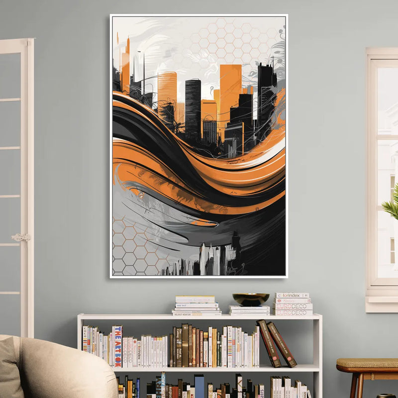 Houston Dynamo Colors Living Room - White Canvas Wall Art