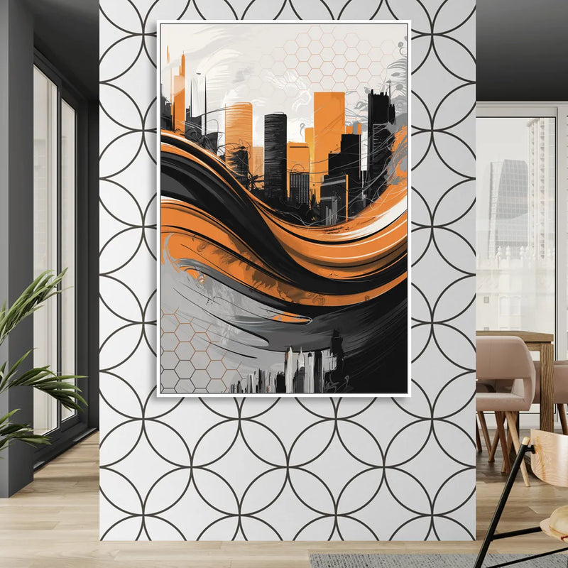 Houston Dynamo Colors Sitting Room - White Canvas Wall Art