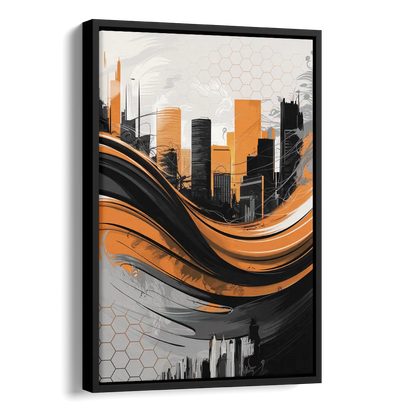 Houston Dynamo Colors Side - Black Canvas Wall Art