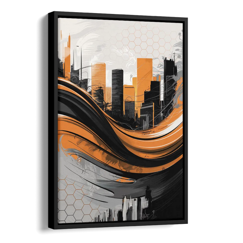 Houston Dynamo Colors Side - Black Canvas Wall Art