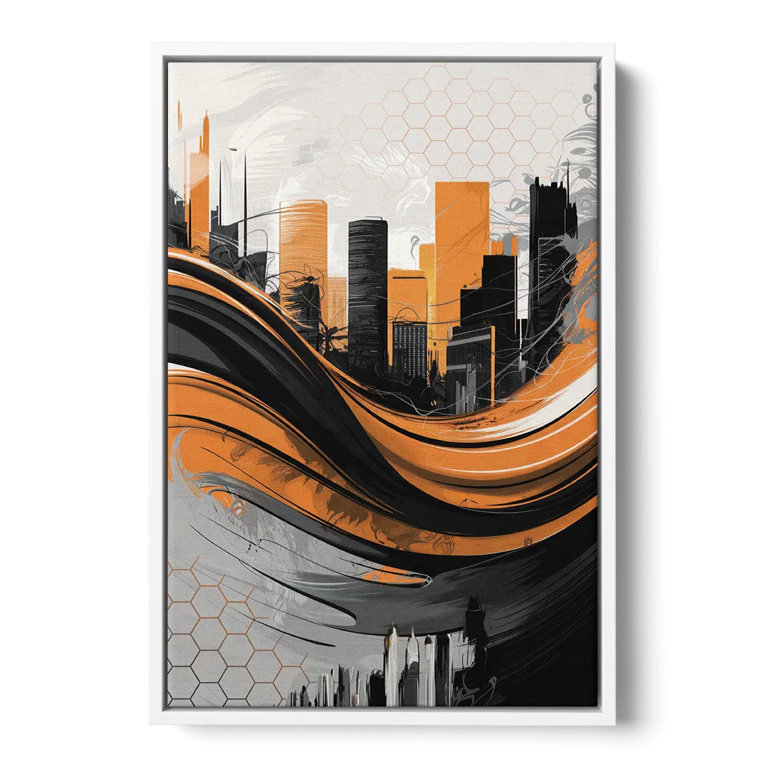 Houston Dynamo Colors Front - White Canvas Wall Art