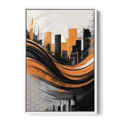 Houston Dynamo Colors Front - White Canvas Wall Art
