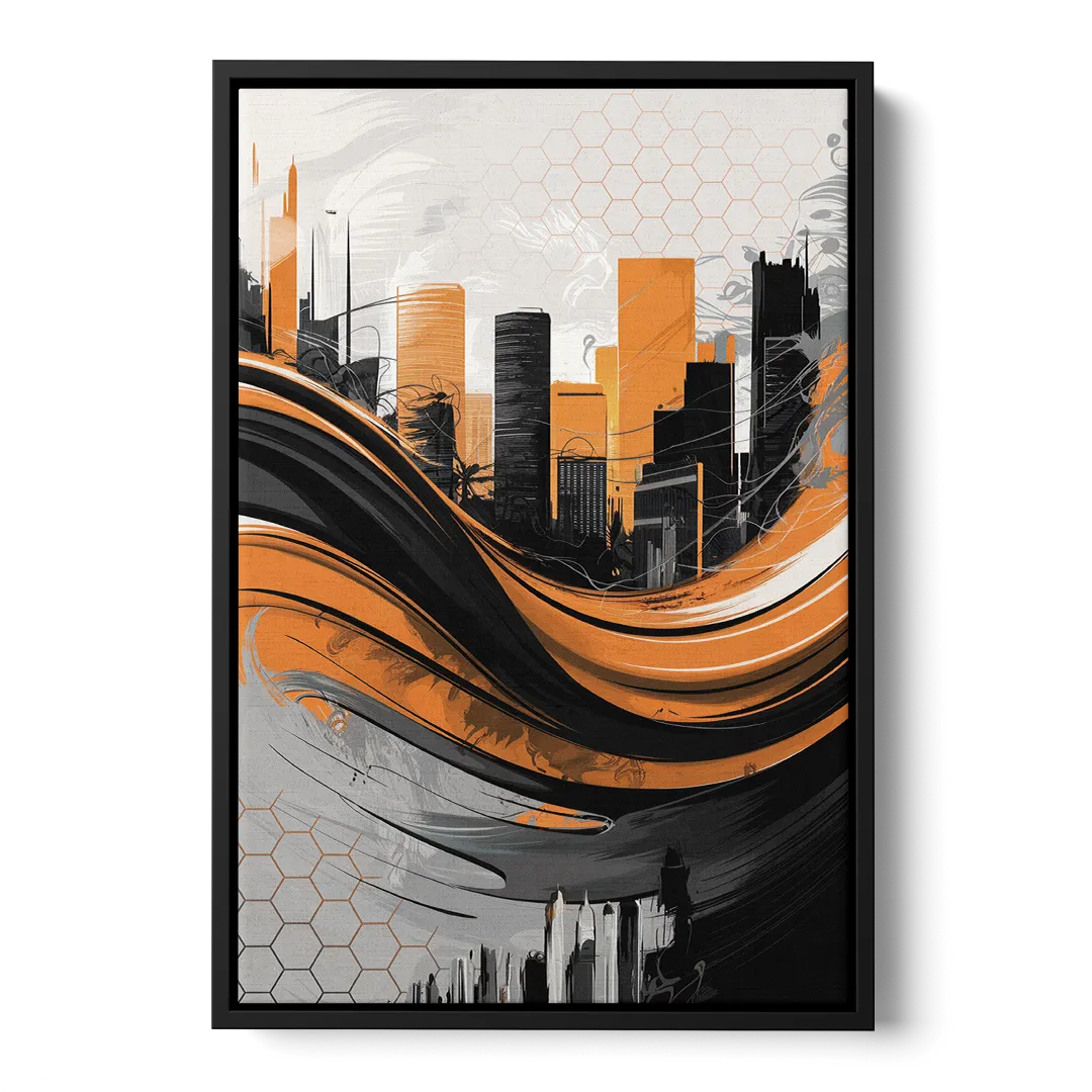 Houston Dynamo Colors Front - Black Canvas Wall Art