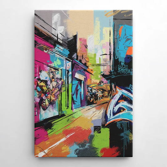 Houston Graffiti Streets - Canvas Wall Art
