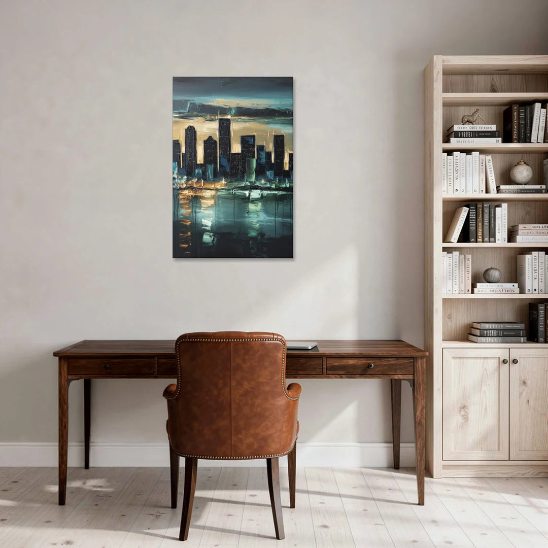 Houston Modern Aesthetic - Canvas Wall Art - Office - 24x36