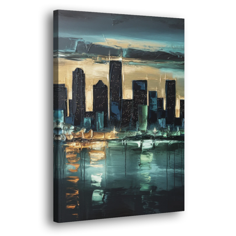 Houston Modern Aesthetic - Canvas Wall Art - Side
