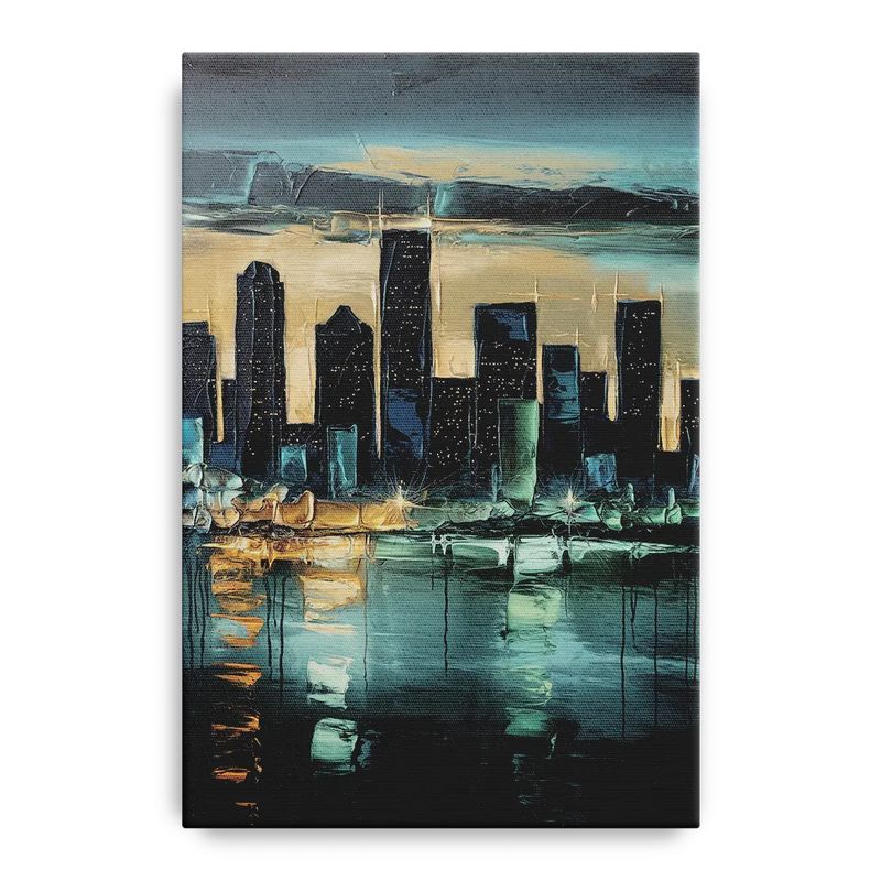 Houston Modern Aesthetic Front - Canvas Wall Art