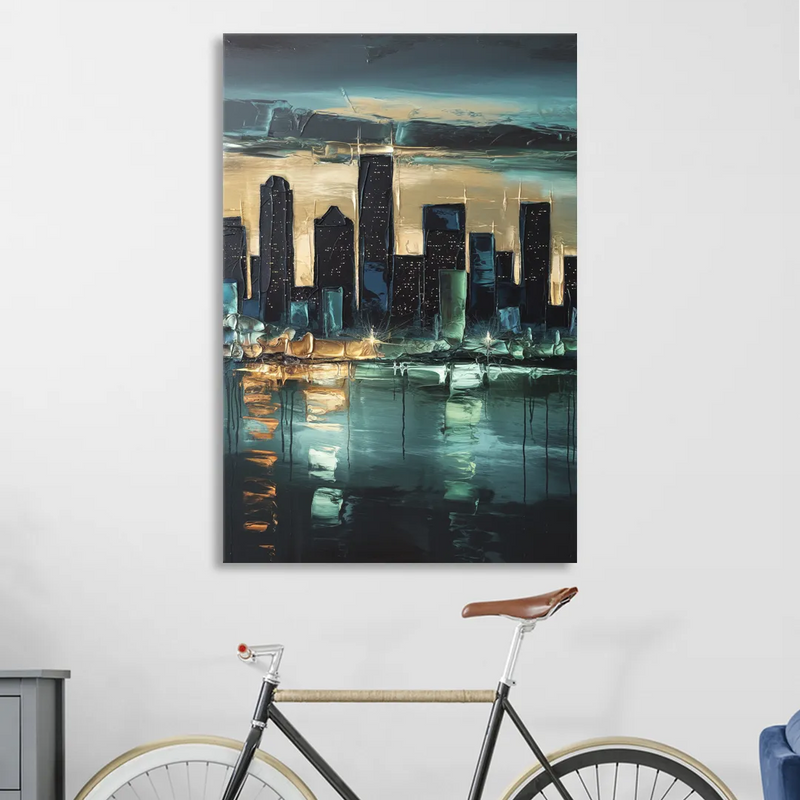 Houston Modern Aesthetic Living Room - Canvas Wall Art