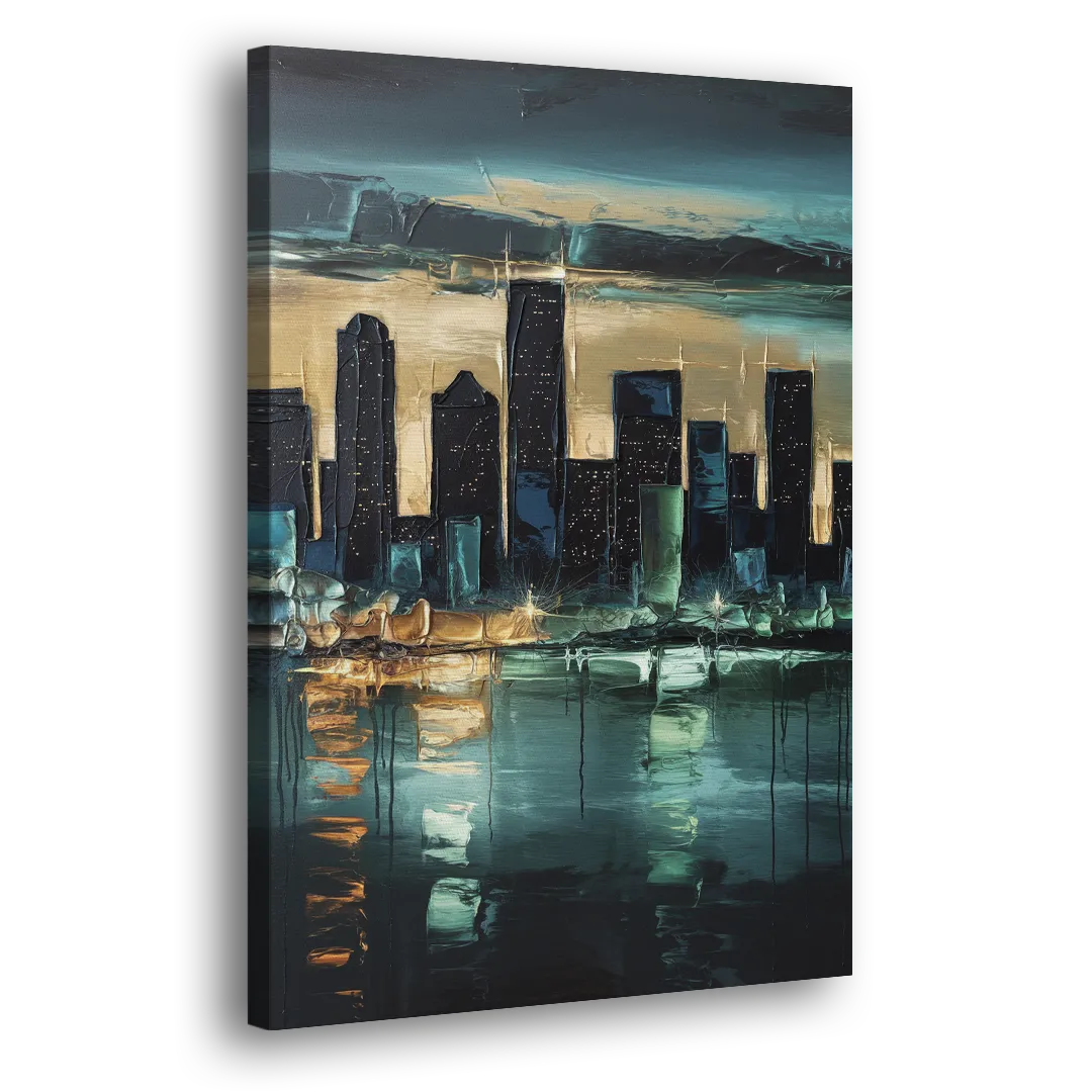 Houston Modern Aesthetic Side - Canvas Wall Art