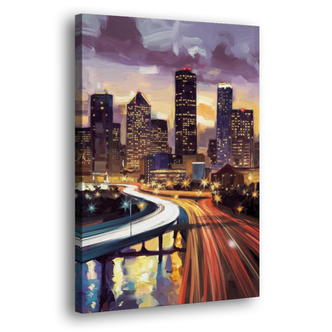 Houston Photography Collection - Canvas Wall Art - Side